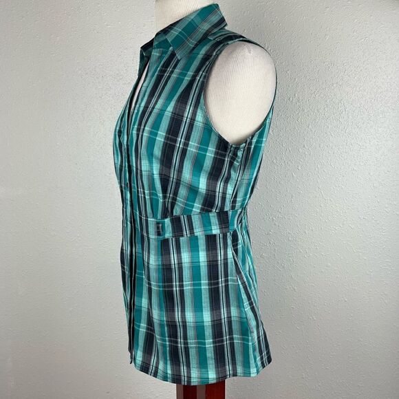 NWT Apt. 9 Stretch Fit Sleeveless Button Down Shirt Size M - Picture 3 of 8